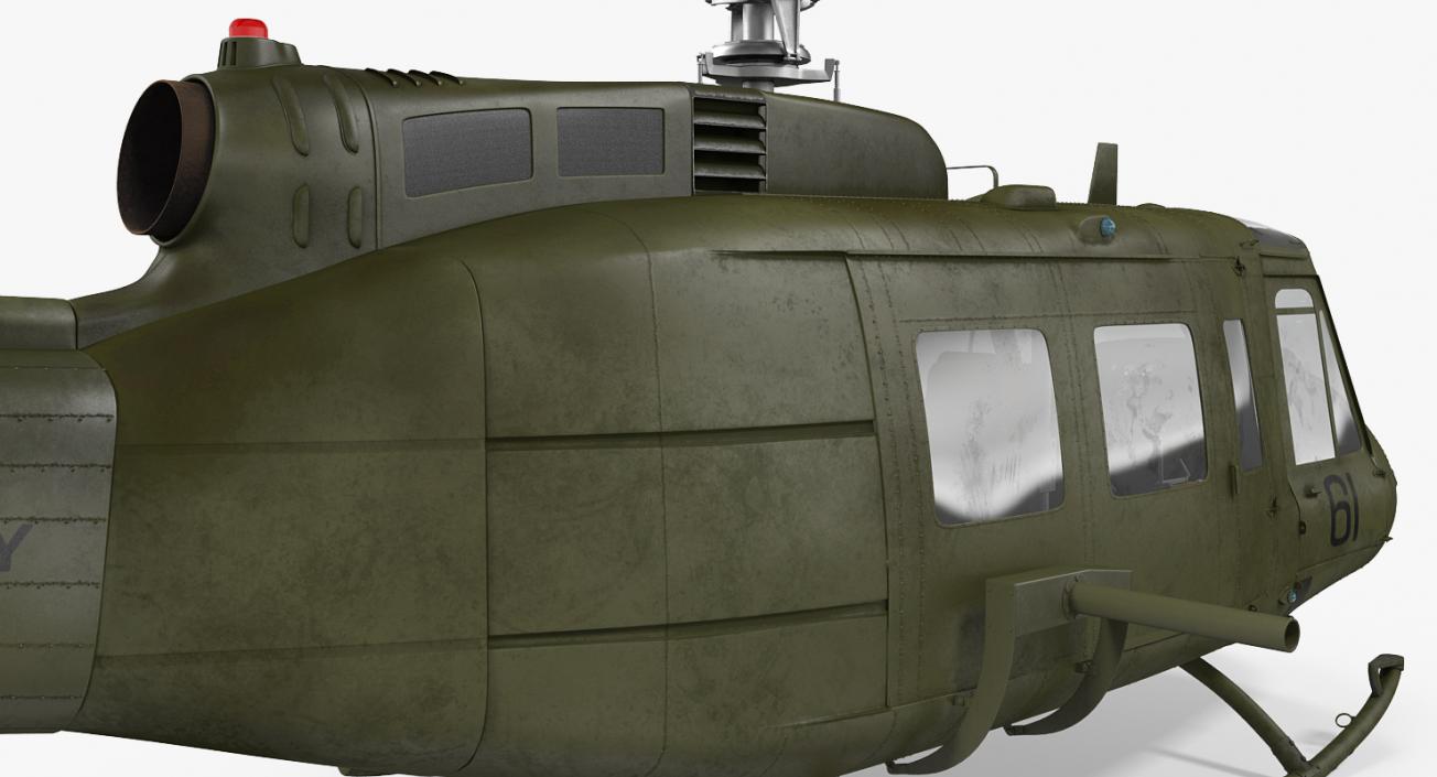 3D Military Utility Helicopter Bell UH-1 Iroquois