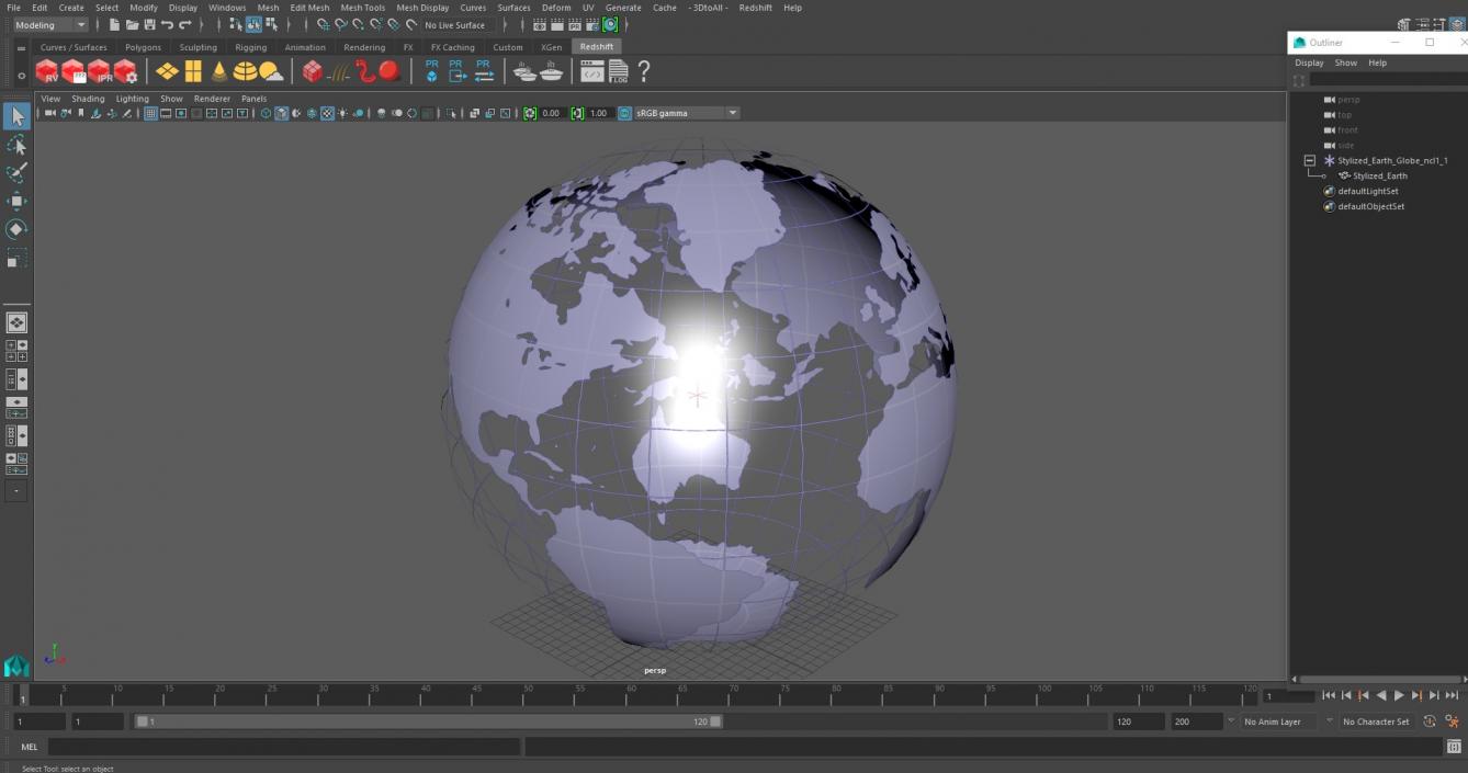 3D model Stylized Earth Globe