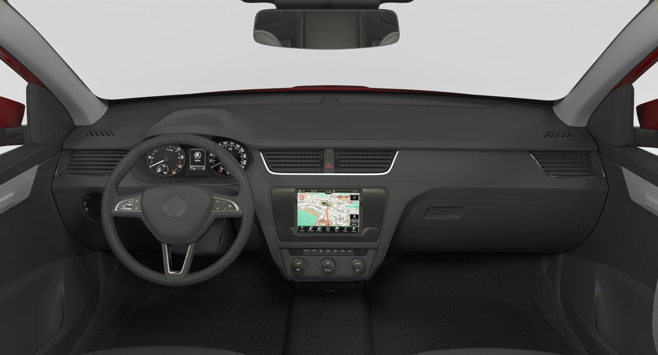 Skoda Octavia 2016 Simple Interior 3D model