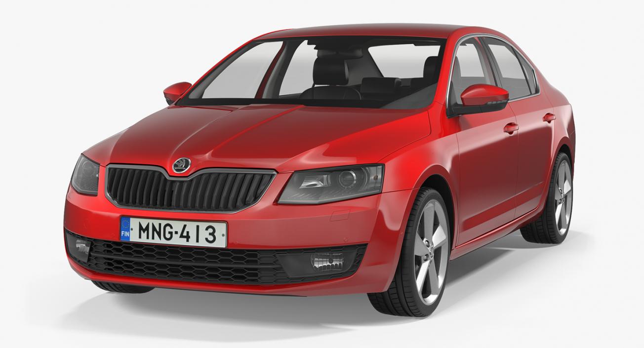 Skoda Octavia 2016 Simple Interior 3D model