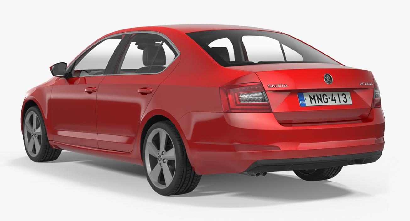 Skoda Octavia 2016 Simple Interior 3D model