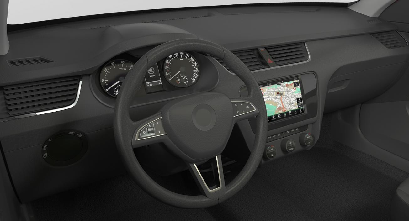 Skoda Octavia 2016 Simple Interior 3D model