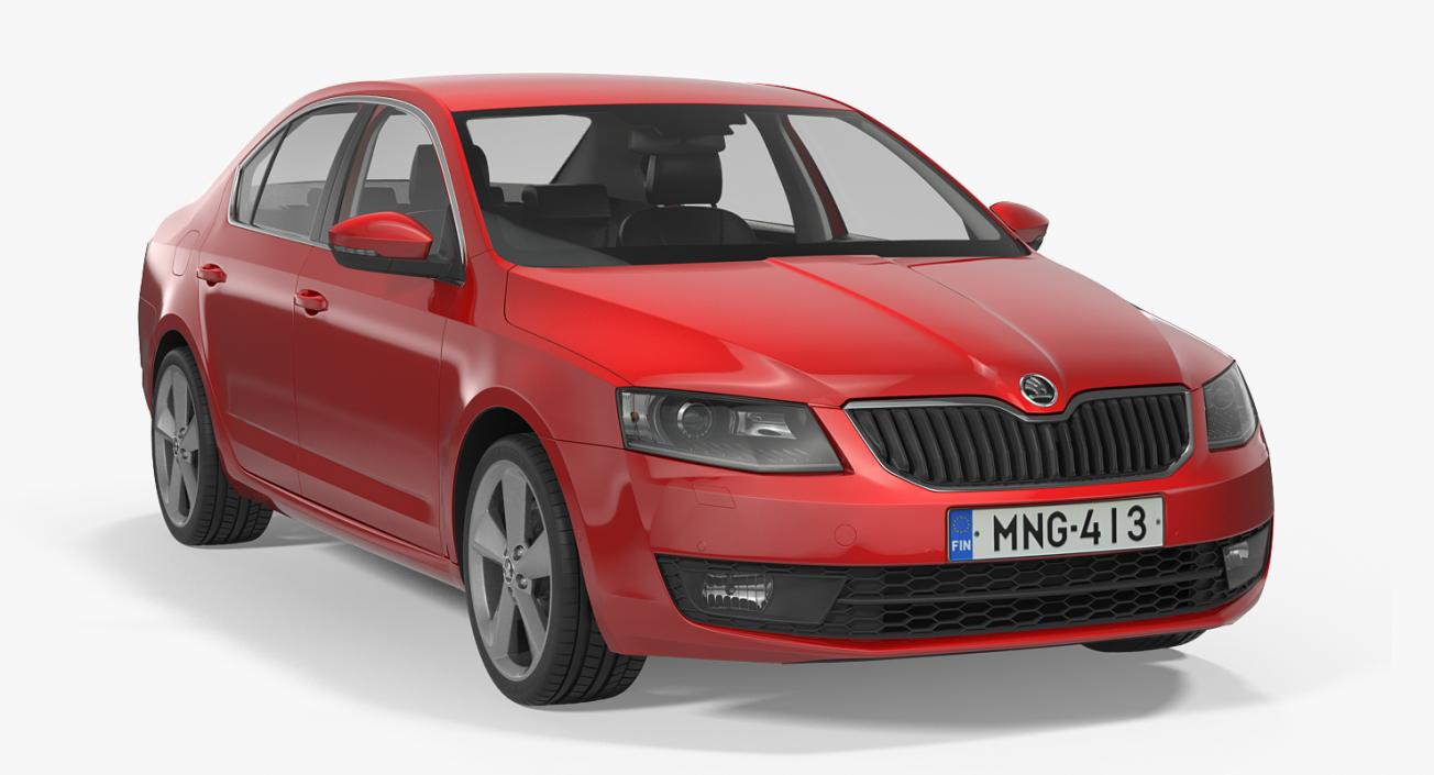 Skoda Octavia 2016 Simple Interior 3D model