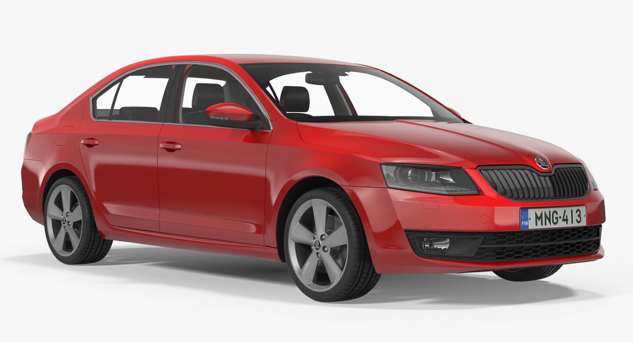 Skoda Octavia 2016 Simple Interior 3D model