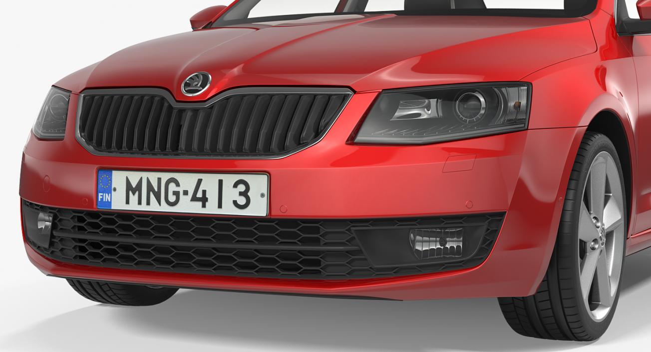 Skoda Octavia 2016 Simple Interior 3D model