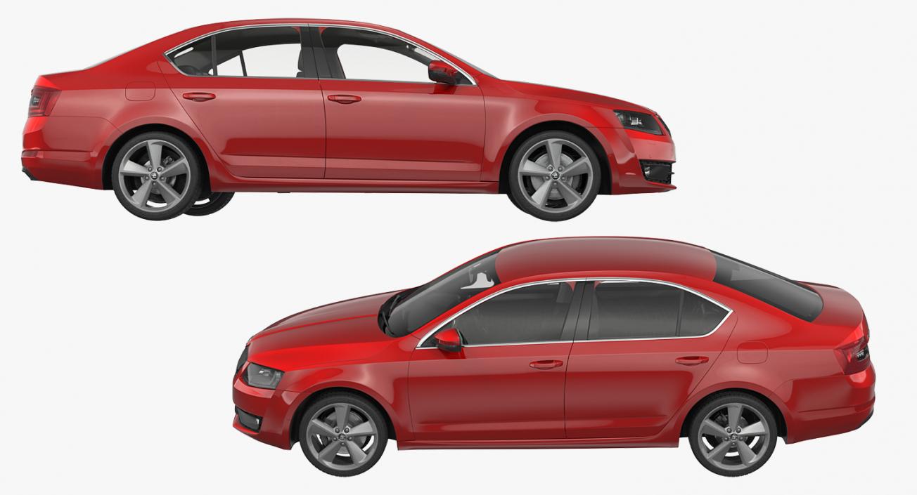 Skoda Octavia 2016 Simple Interior 3D model