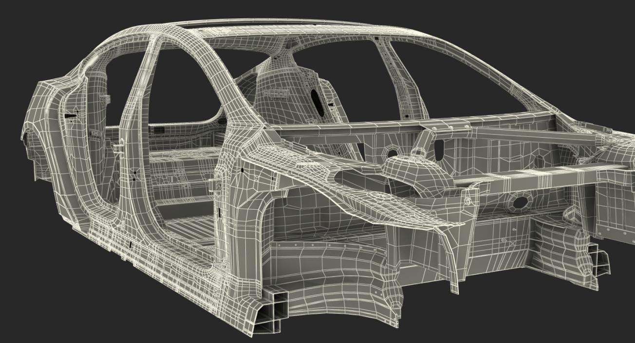 3D Tesla Model S Frame 3