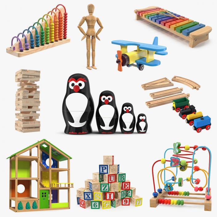 Wooden Toys Collection 4 3D model