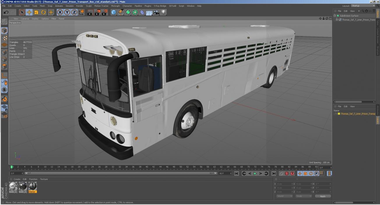 Thomas Saf T Liner Prison Transport Bus 3D model