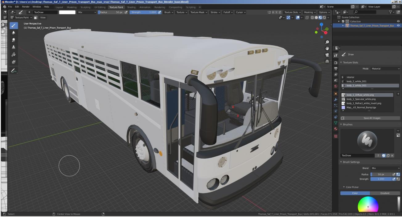 Thomas Saf T Liner Prison Transport Bus 3D model