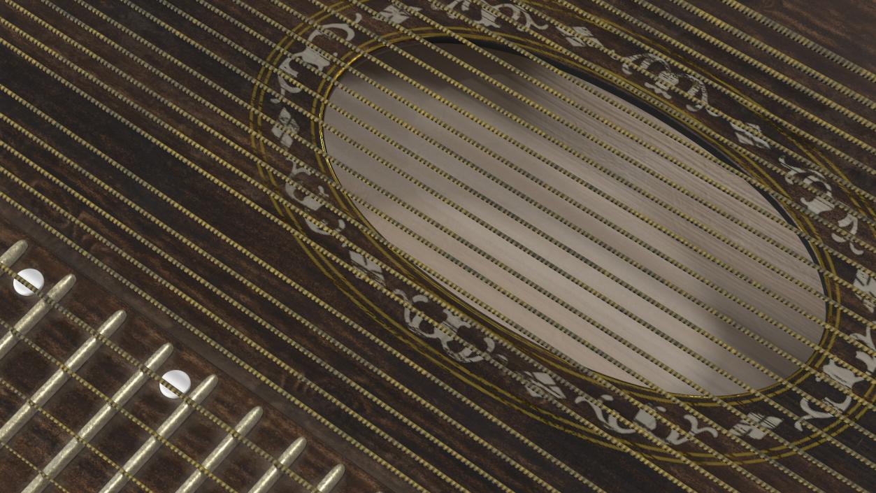 Concert Zither 3D model