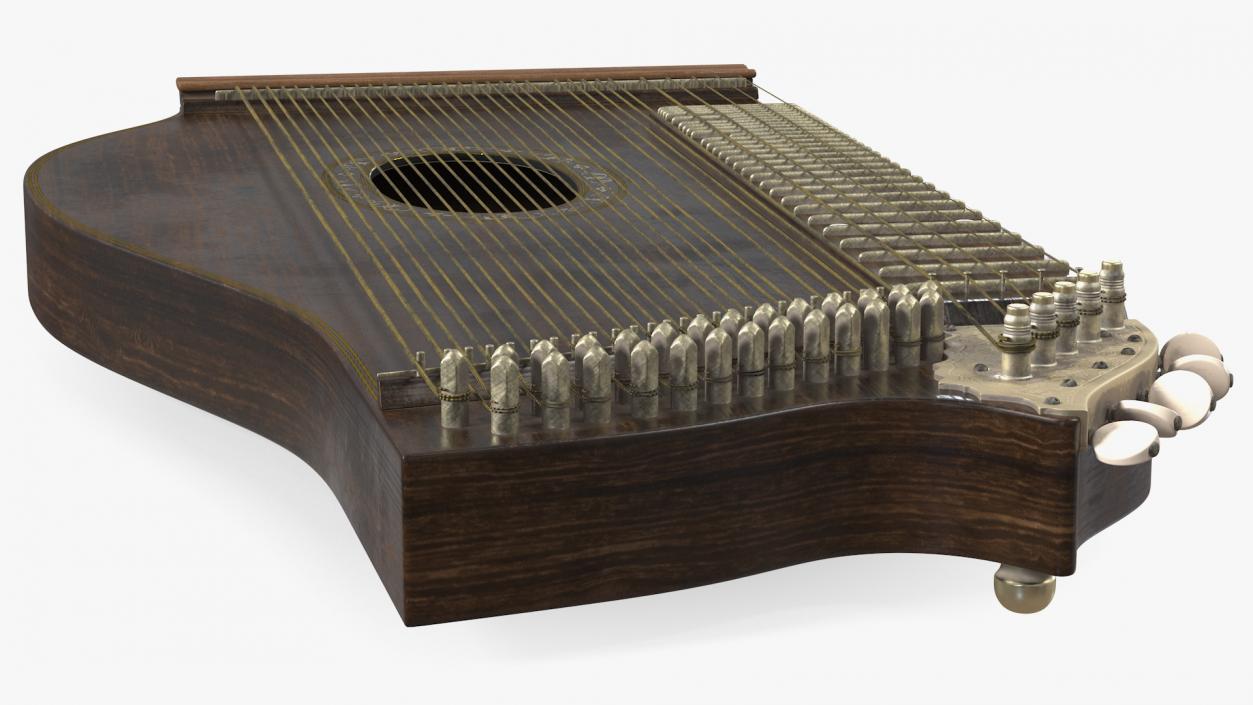 Concert Zither 3D model