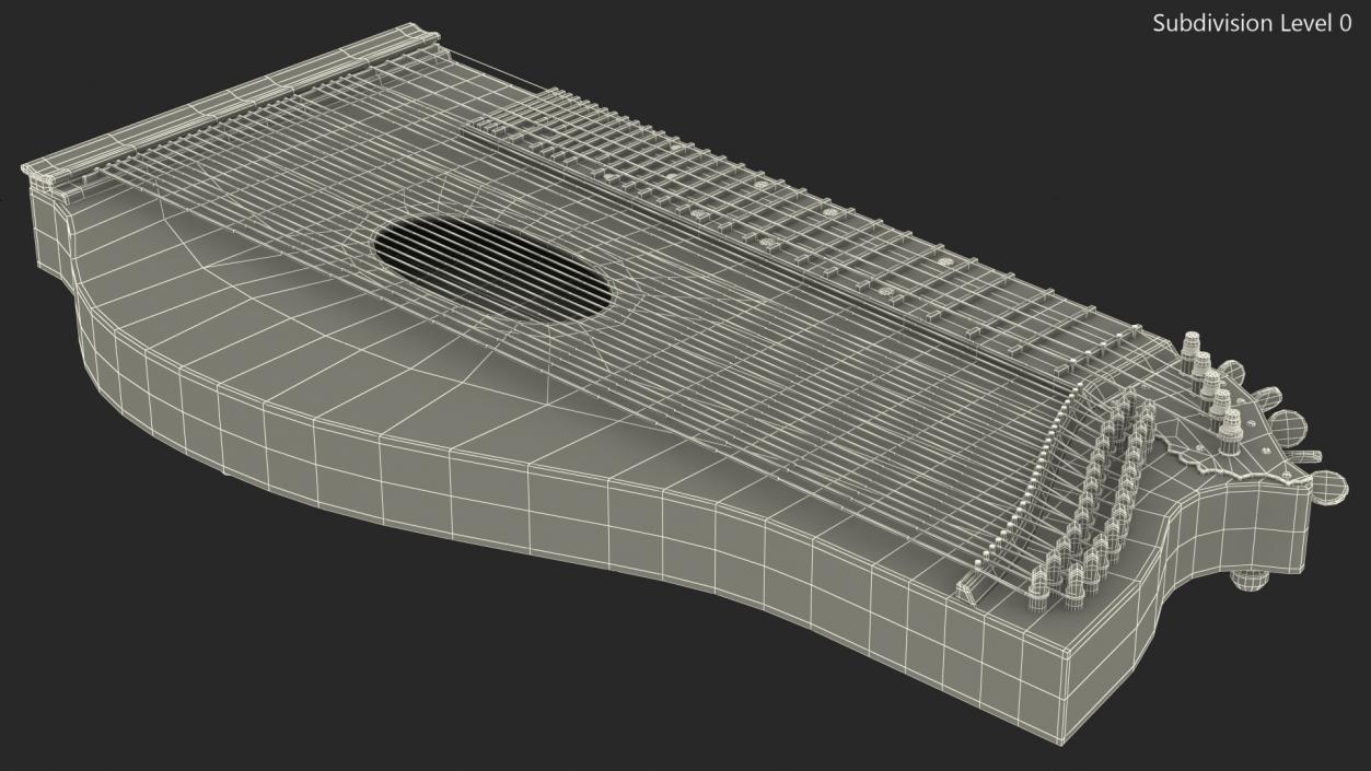 Concert Zither 3D model