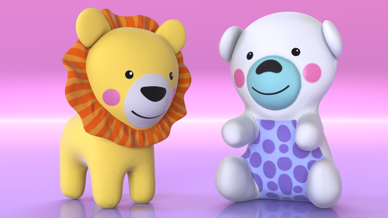 Baby Plastic Animal Toys 3D model