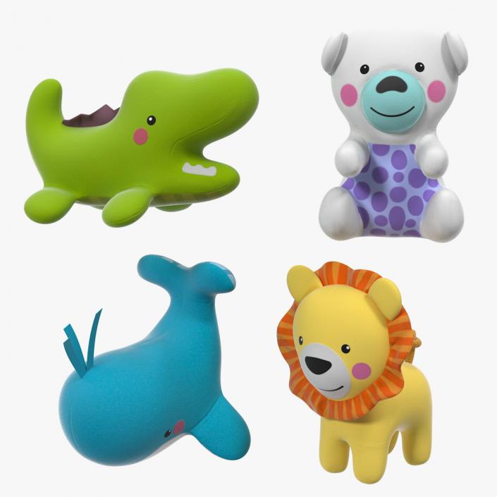 Baby Plastic Animal Toys 3D model