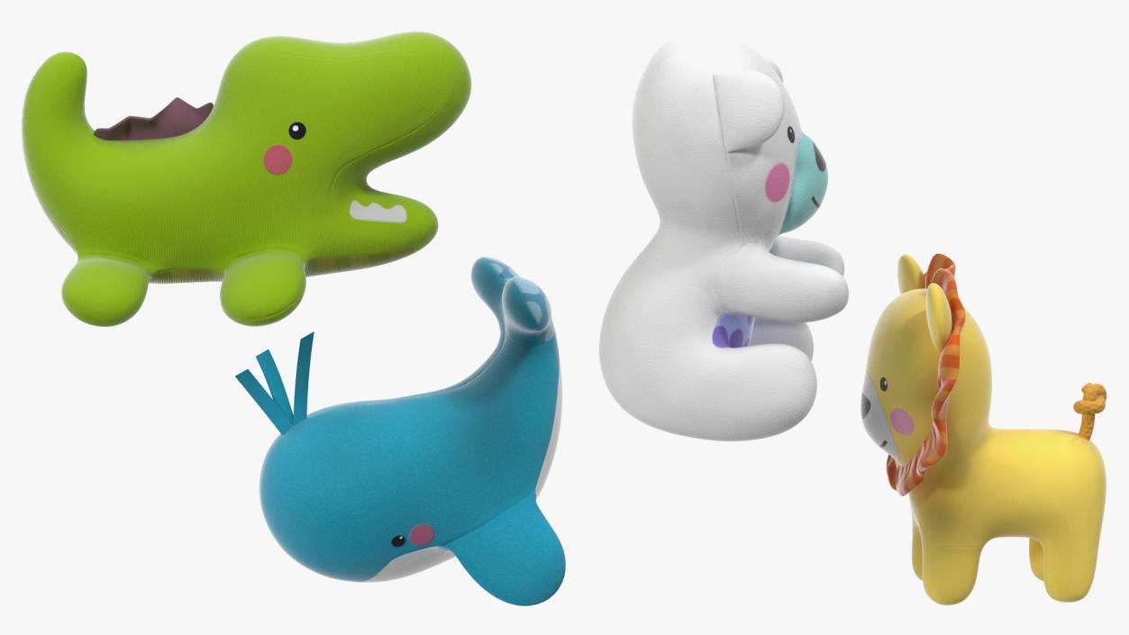 Baby Plastic Animal Toys 3D model