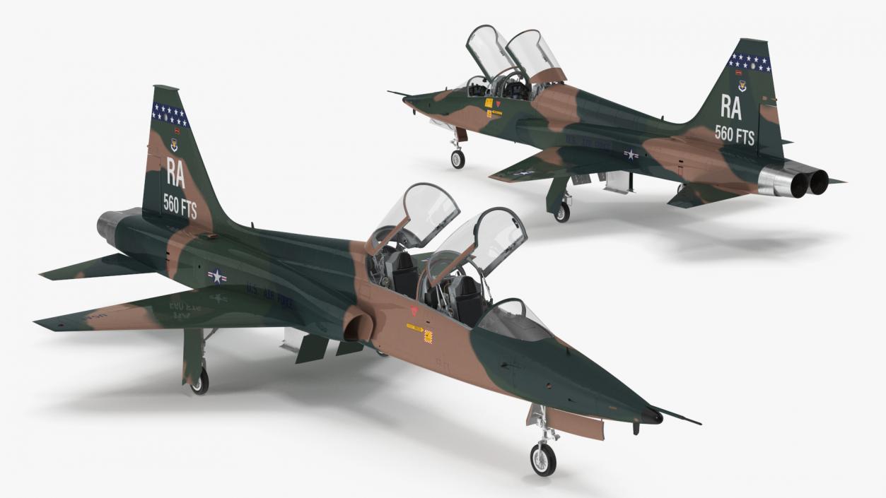 3D Military T-38 Talon Jet Trainer Camo