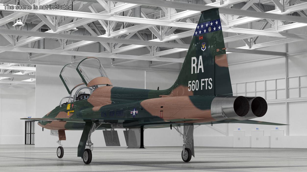 3D Military T-38 Talon Jet Trainer Camo