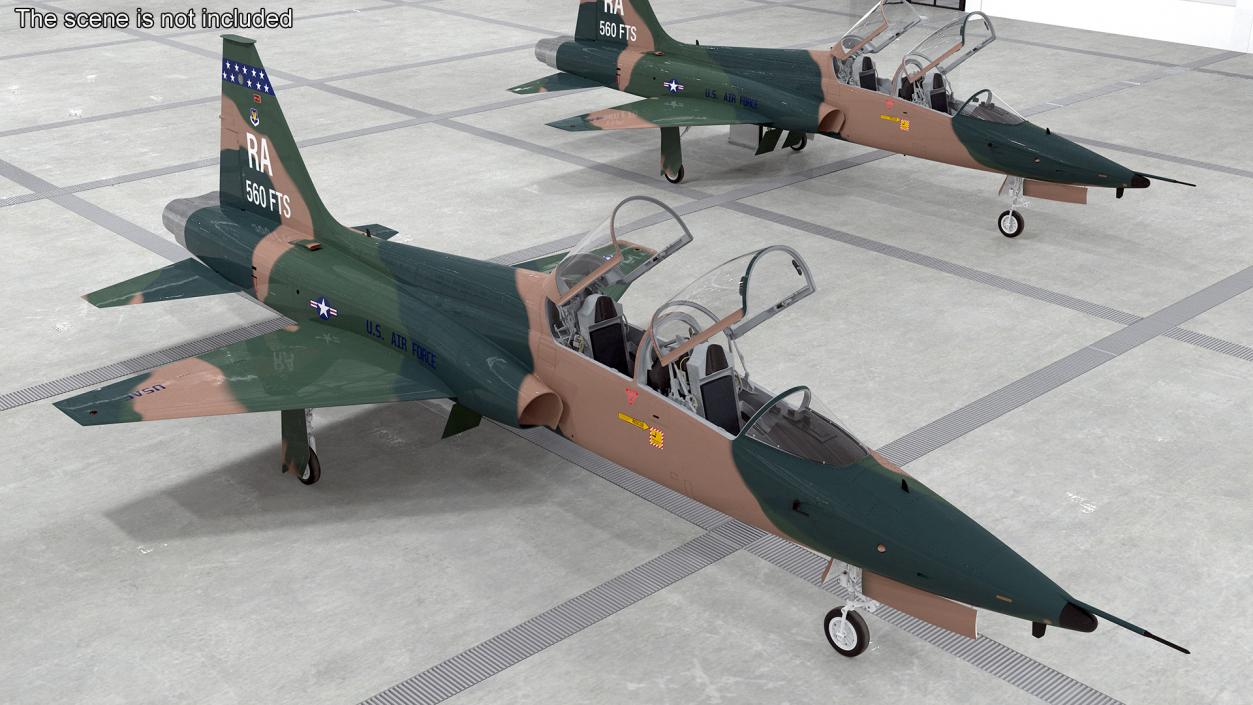 3D Military T-38 Talon Jet Trainer Camo