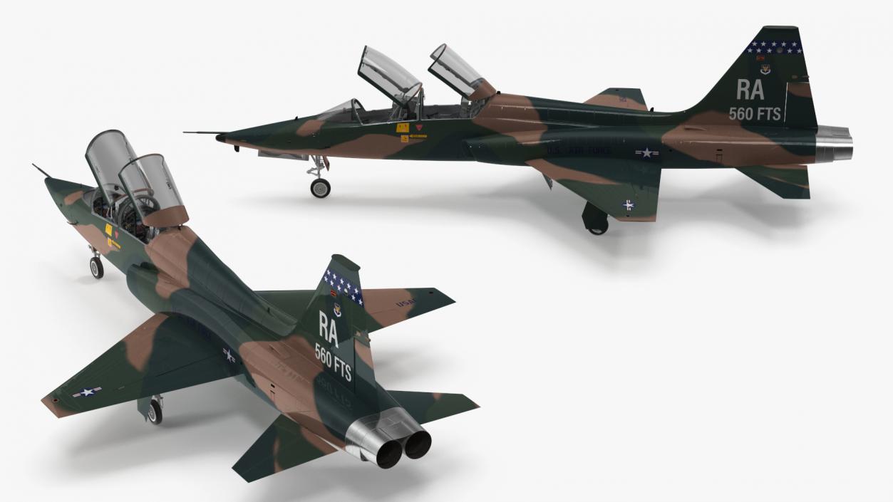 3D Military T-38 Talon Jet Trainer Camo