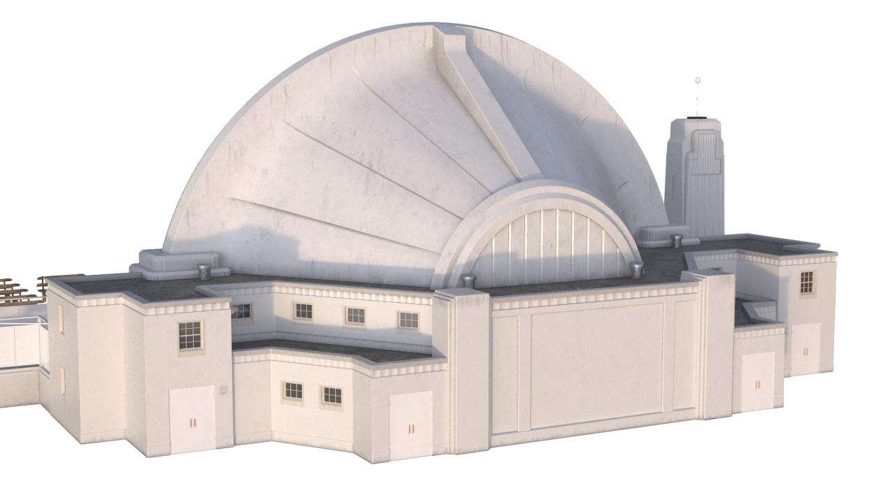 Open Air Amphitheater Structure with Seats 3D