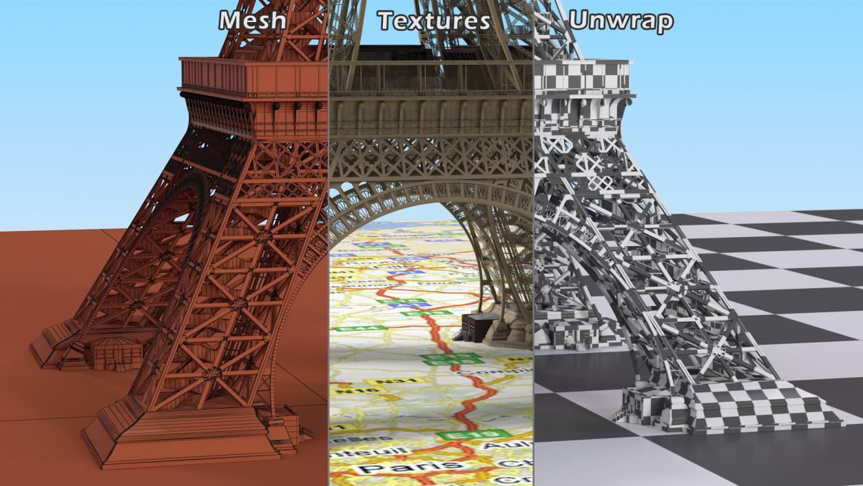 3D model Monuments with Maps Collection