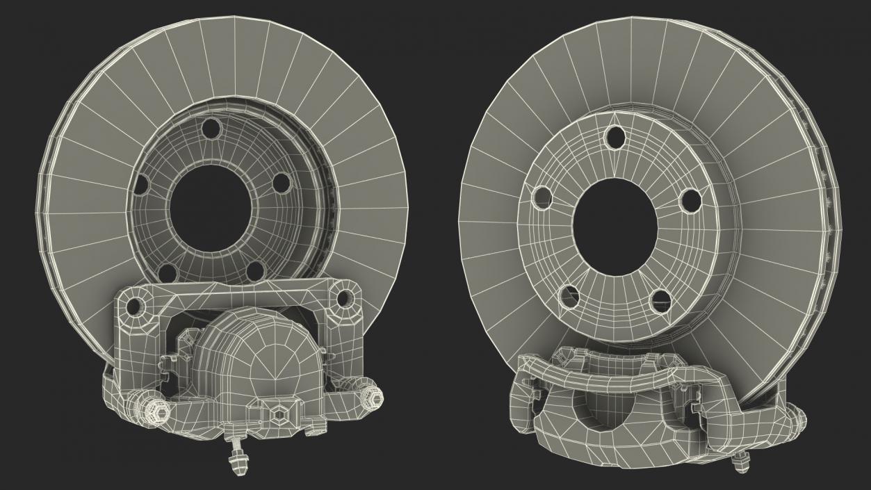 3D A-Premium Brake Caliper Pads Disk model