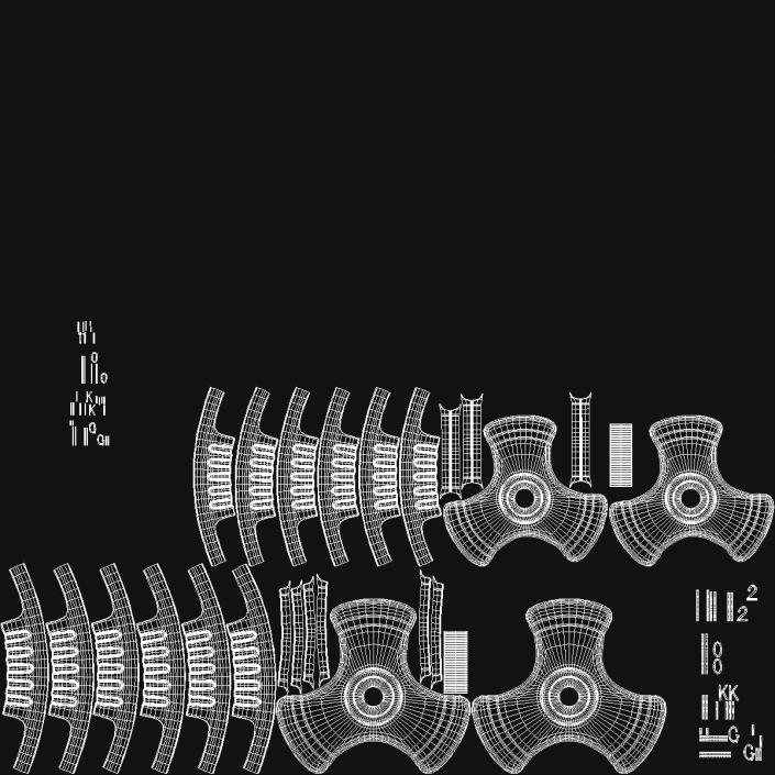 Olympic Tri Grip Weight Plates Set 3D model