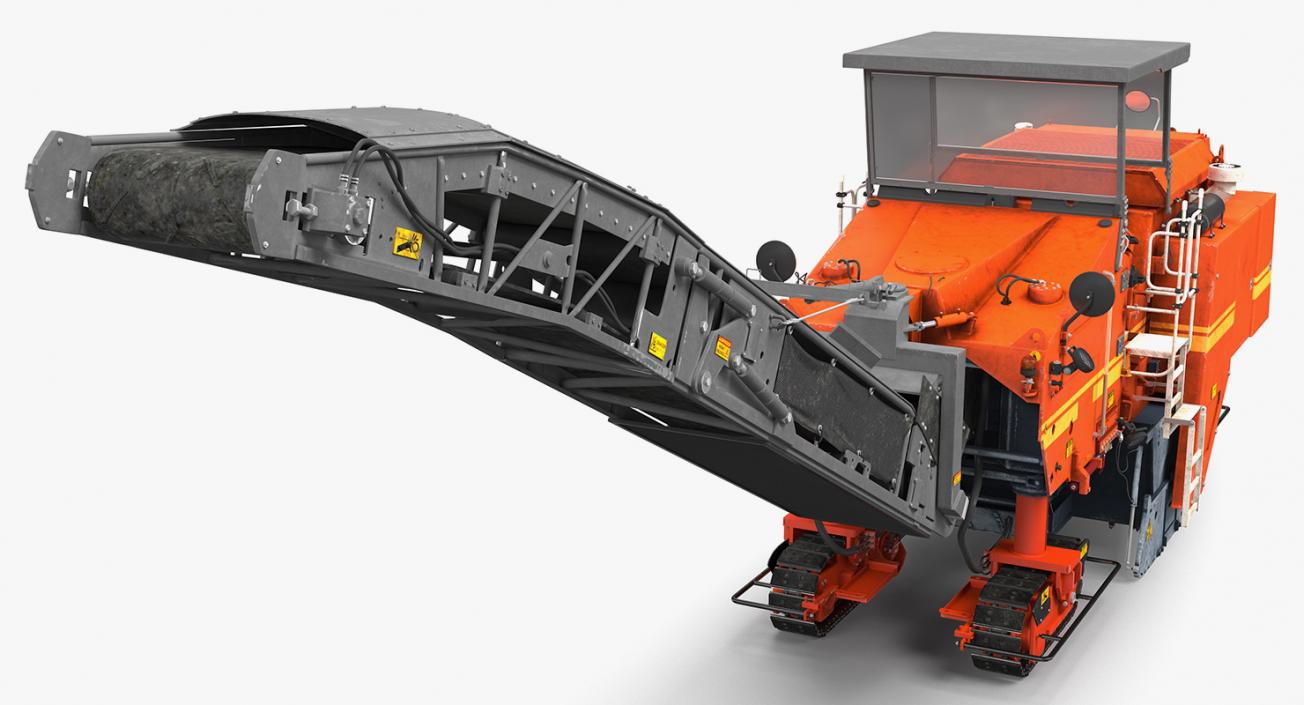 3D Asphalt Milling Machine Dirty Rigged