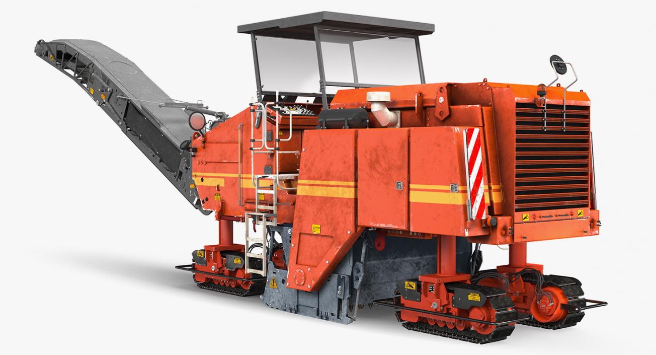 3D Asphalt Milling Machine Dirty Rigged