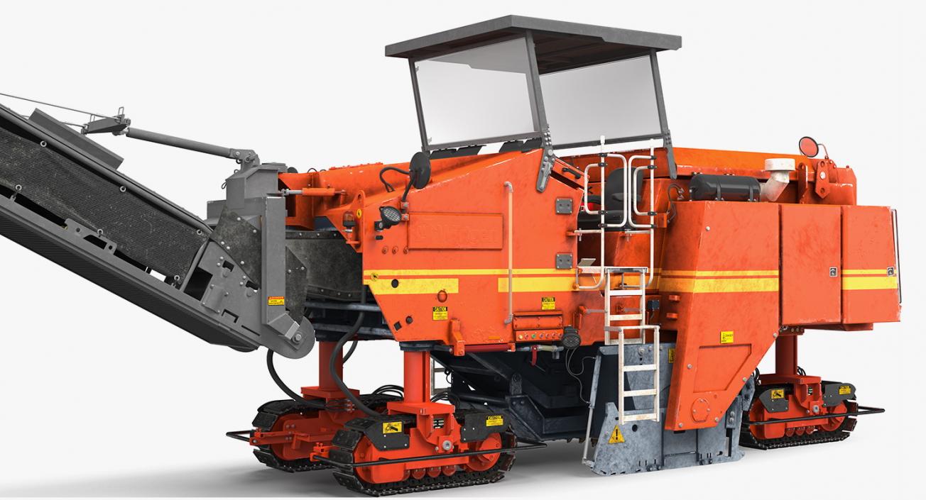 3D Asphalt Milling Machine Dirty Rigged