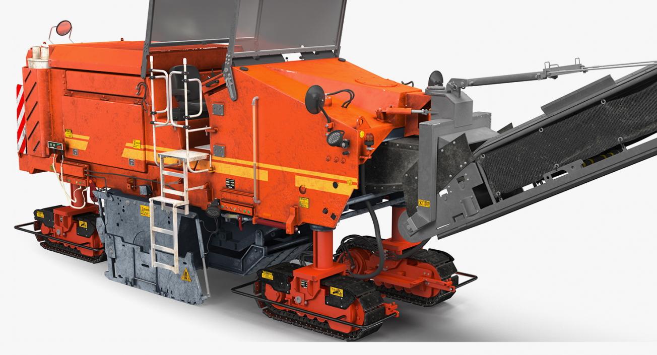 3D Asphalt Milling Machine Dirty Rigged