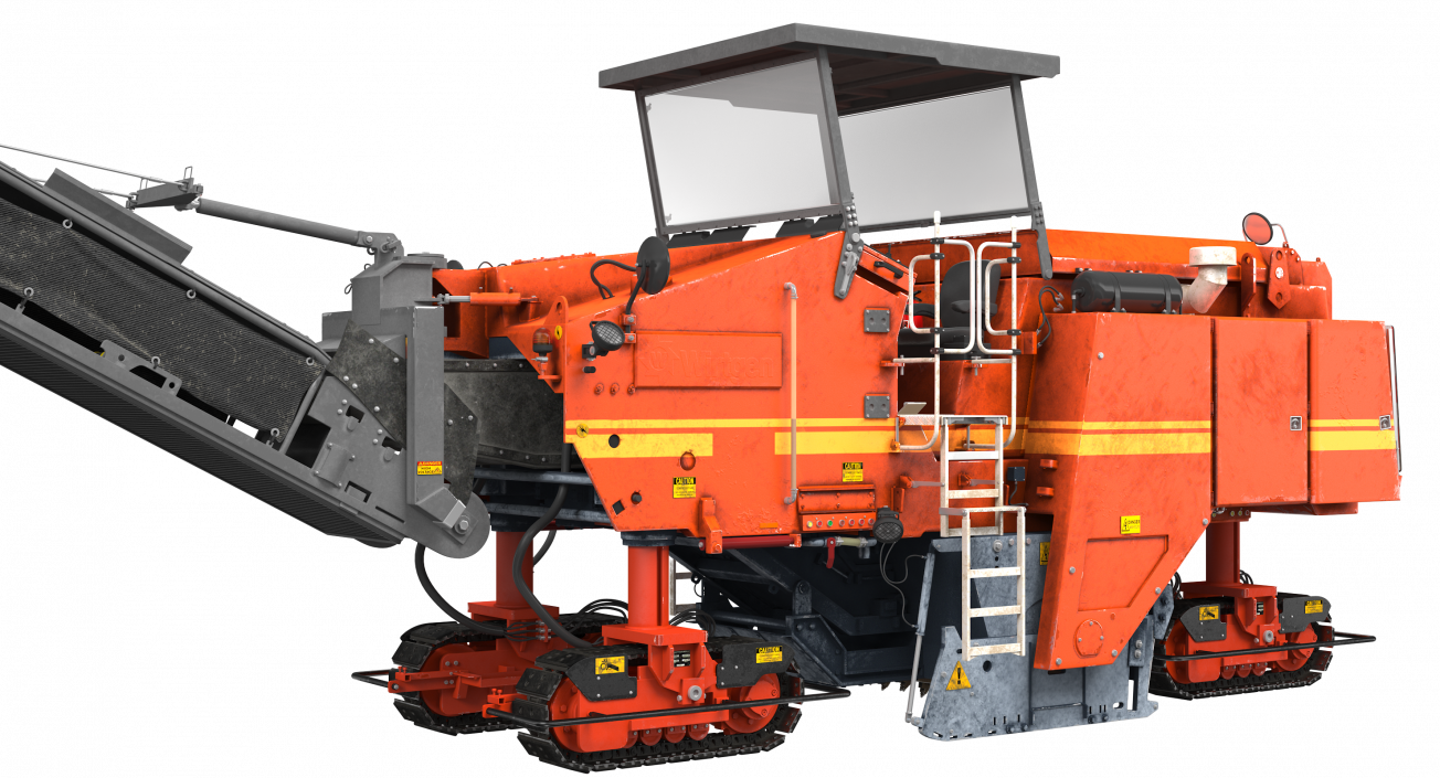 3D Asphalt Milling Machine Dirty Rigged