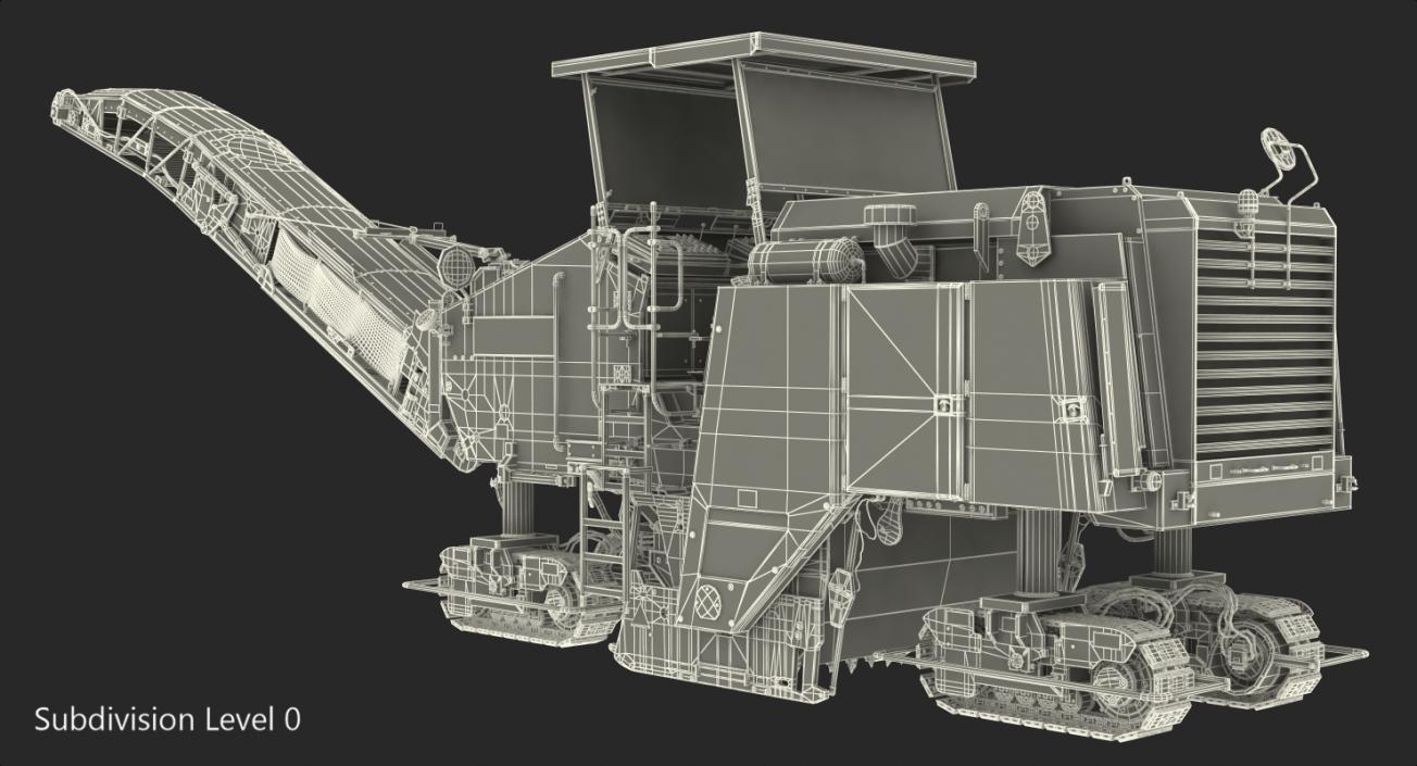 3D Asphalt Milling Machine Dirty Rigged