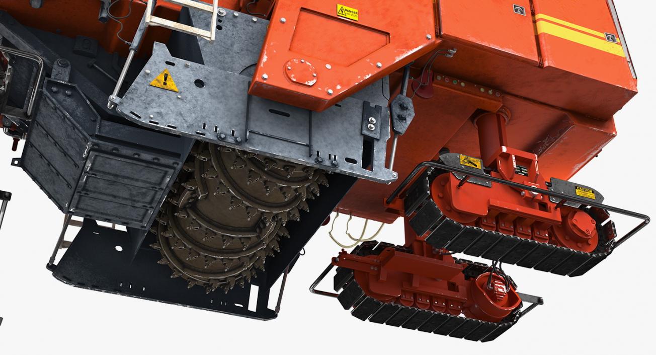 3D Asphalt Milling Machine Dirty Rigged