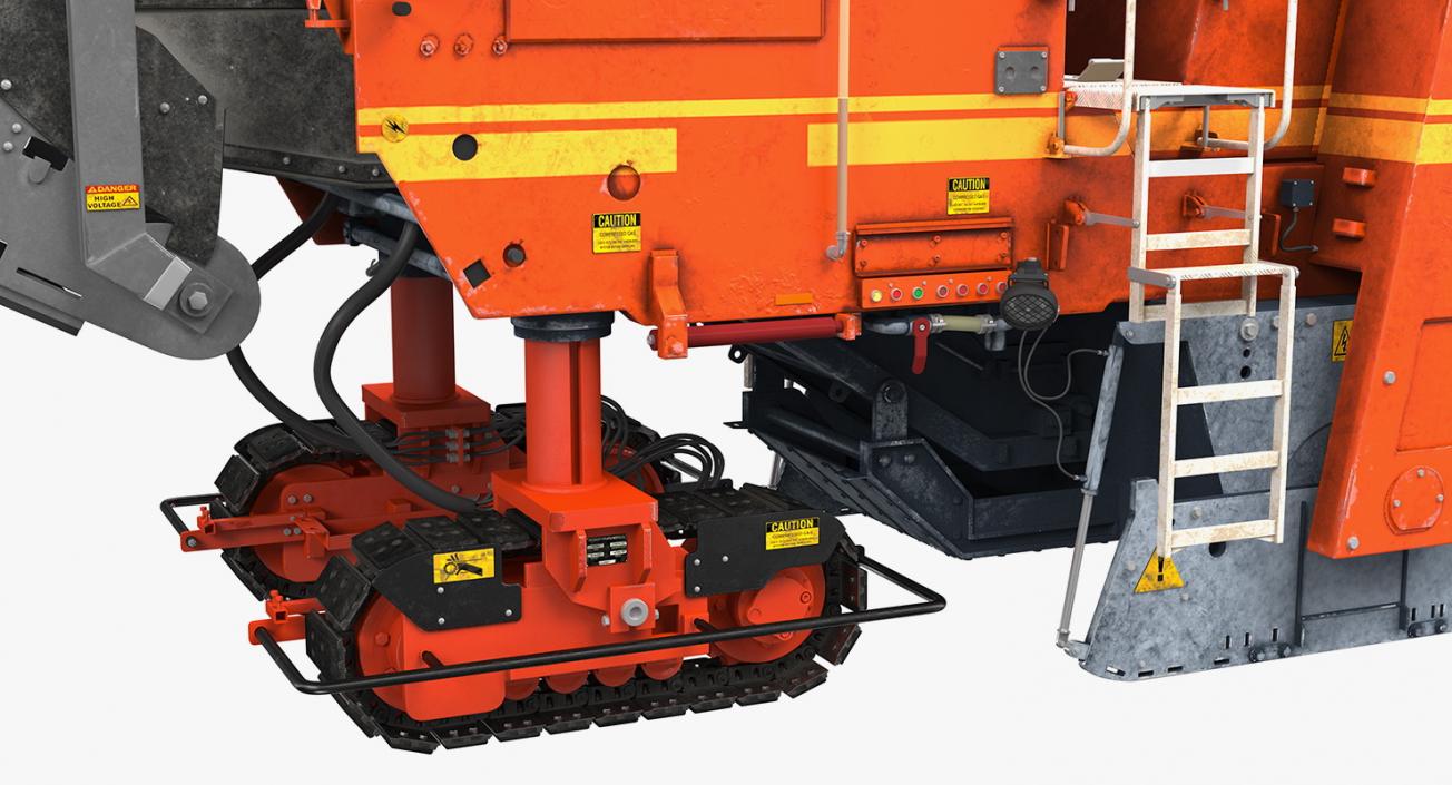 3D Asphalt Milling Machine Dirty Rigged