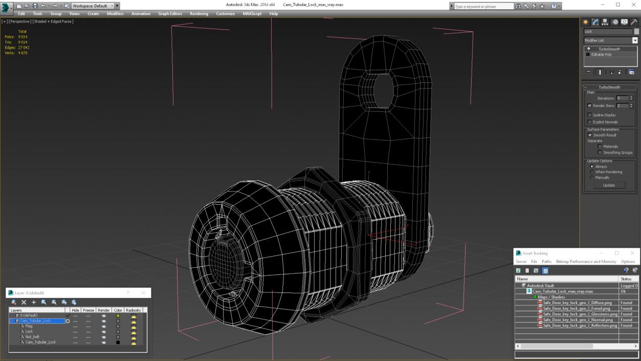 3D Cam Tubular Lock