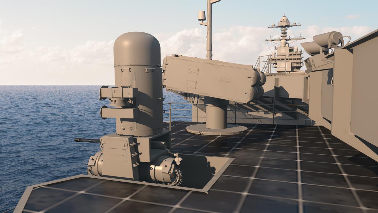 USS Gerald Ford Aircraft Carrier Rigged 3D model