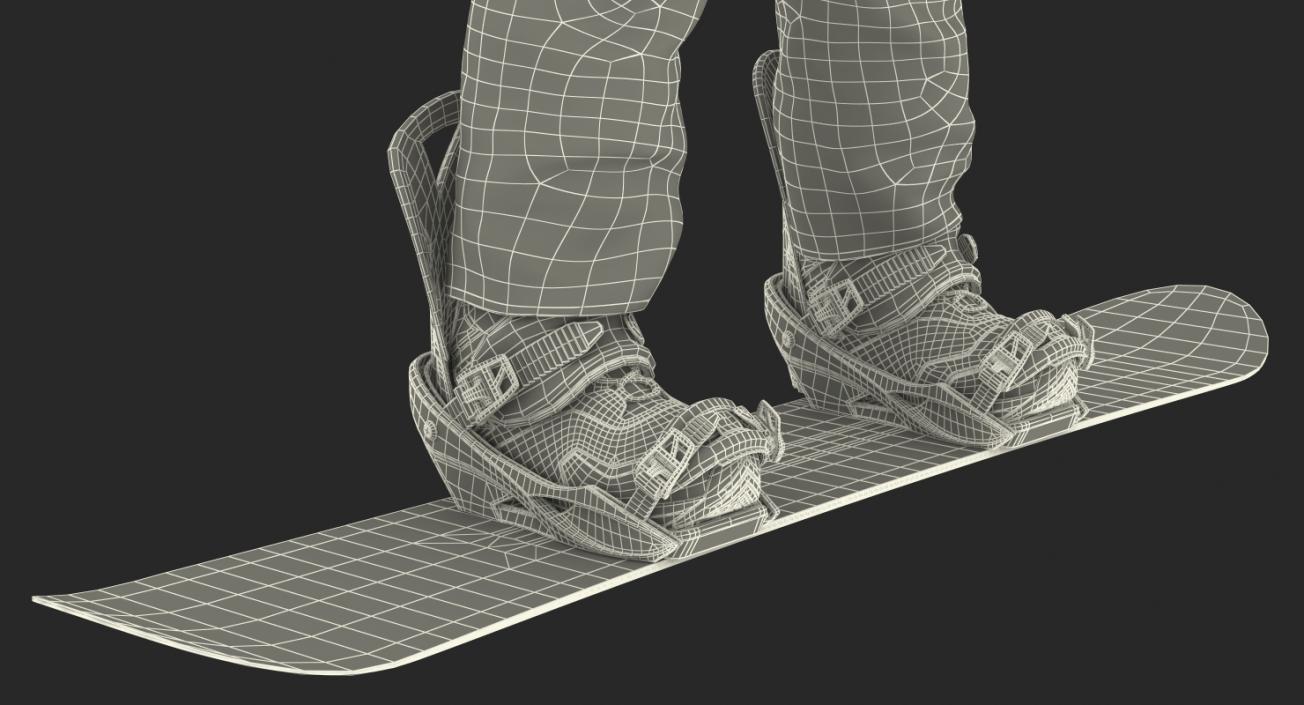 3D model Snowboarder on Board