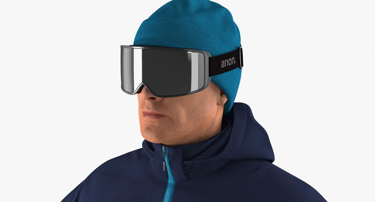 3D model Snowboarder on Board