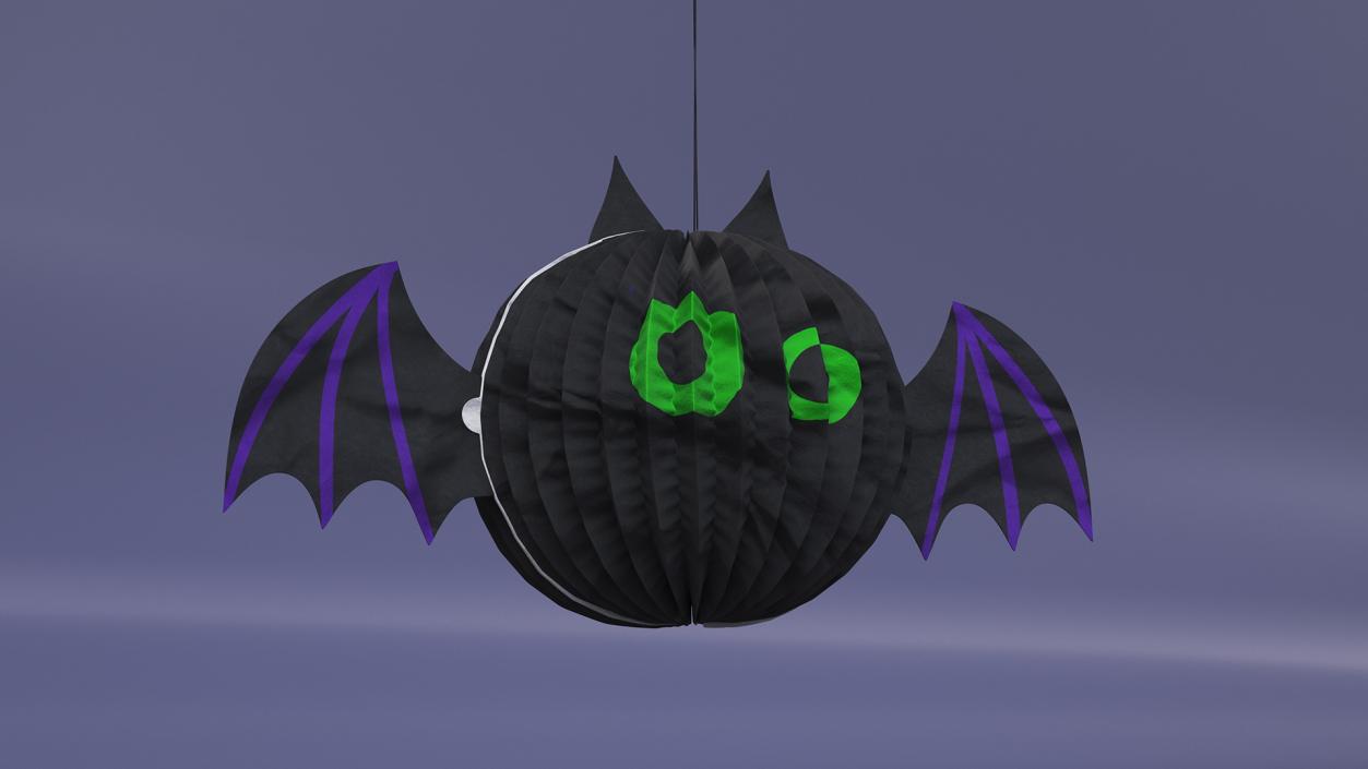 3D Halloween Bat Paper Decorations 2 model