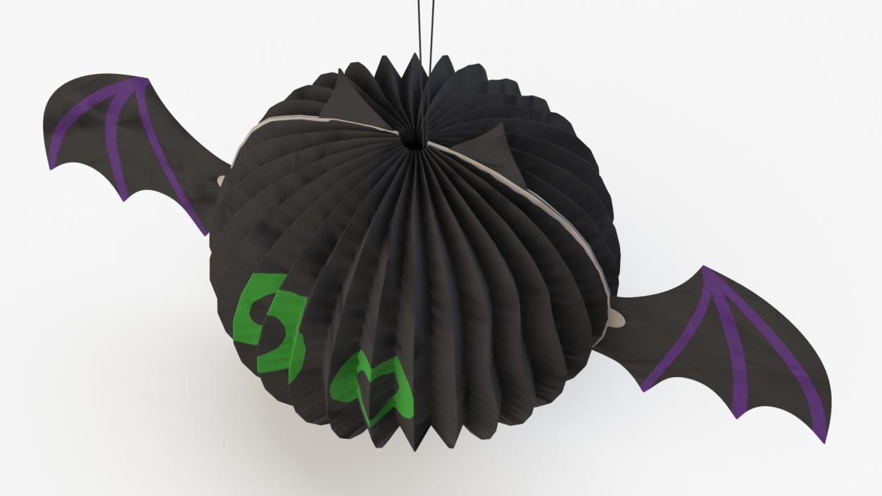 3D Halloween Bat Paper Decorations 2 model