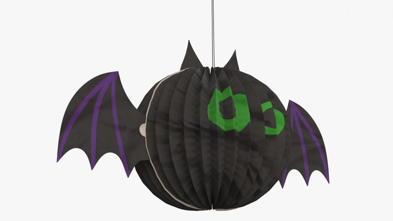 3D Halloween Bat Paper Decorations 2 model