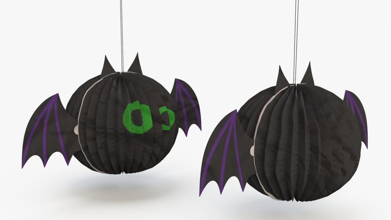 3D Halloween Bat Paper Decorations 2 model