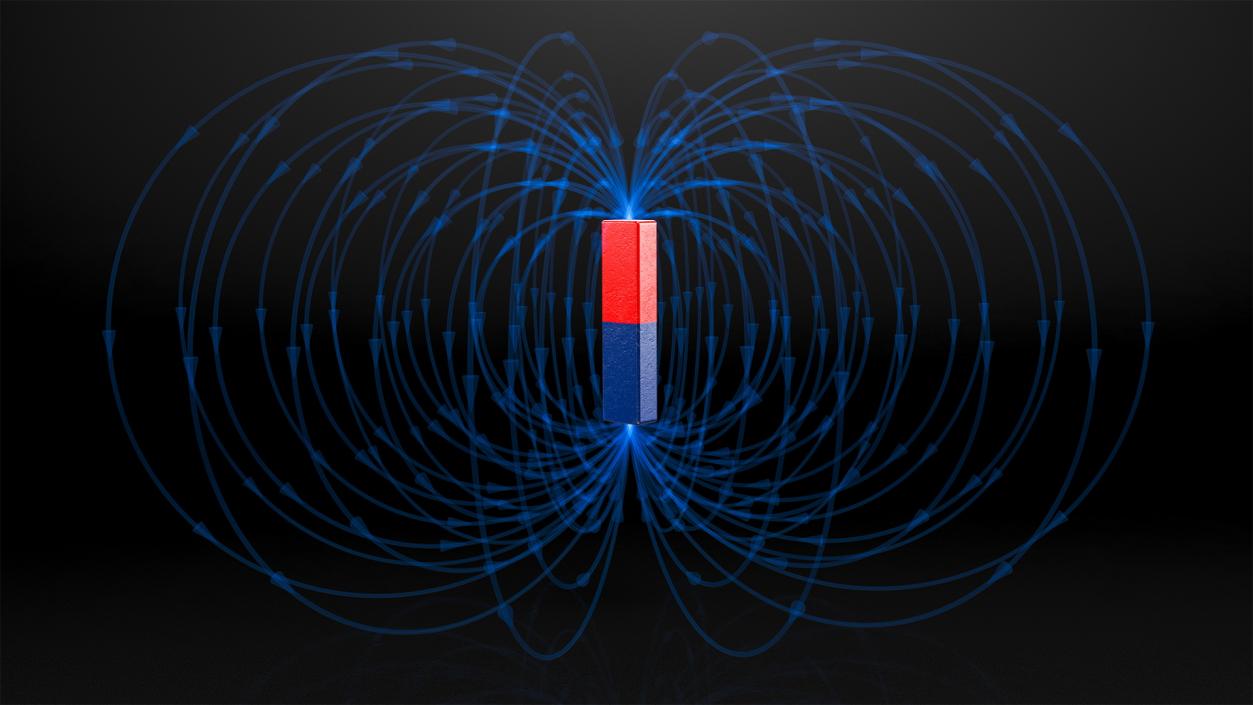 3D model Magnetic Field Rectangle Bar Magnet