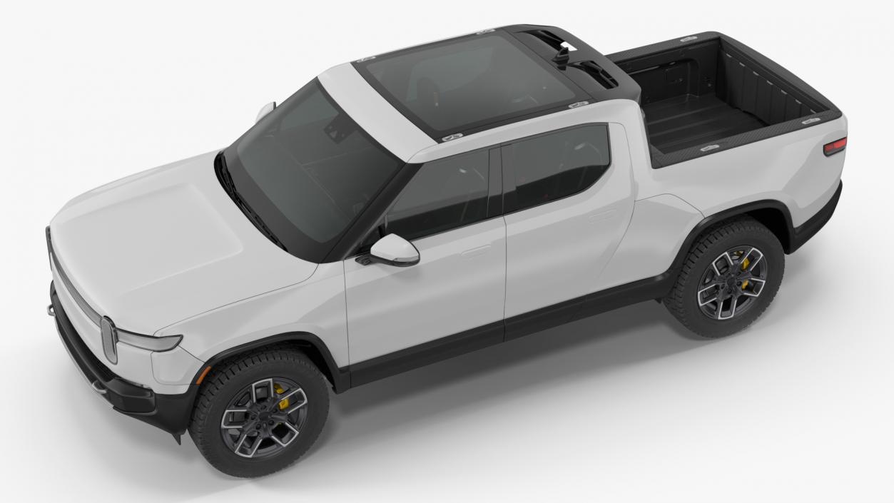 Electric Pickup Truck White 3D