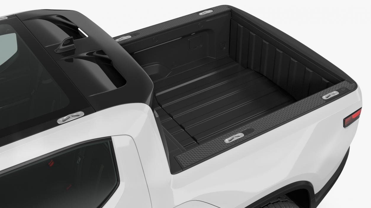 Electric Pickup Truck White 3D