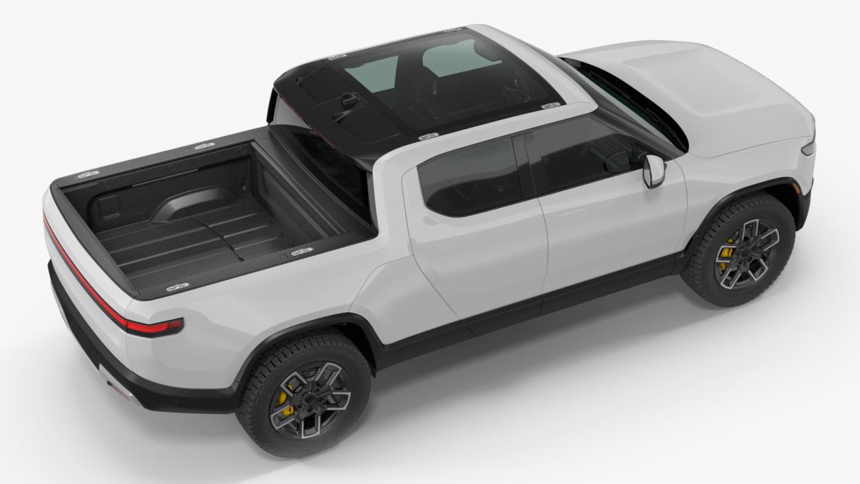 Electric Pickup Truck White 3D