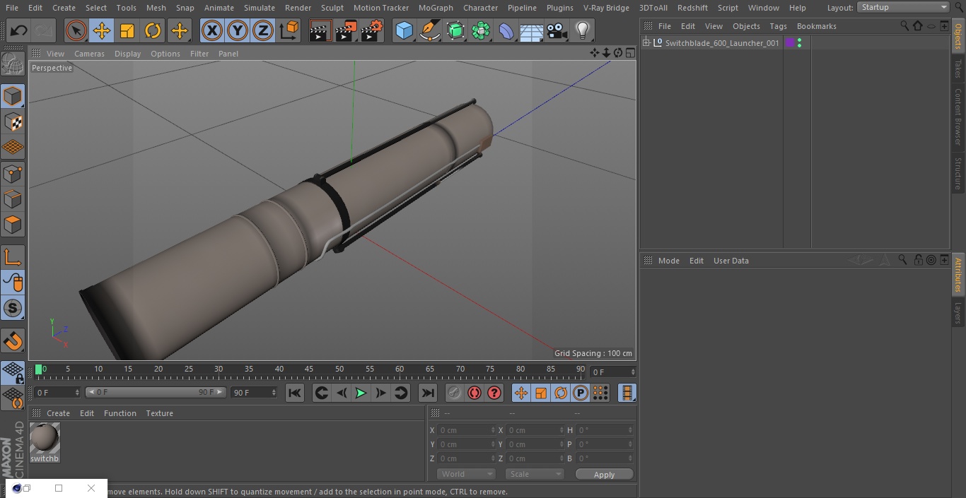 Switchblade 600 Launcher 3D model