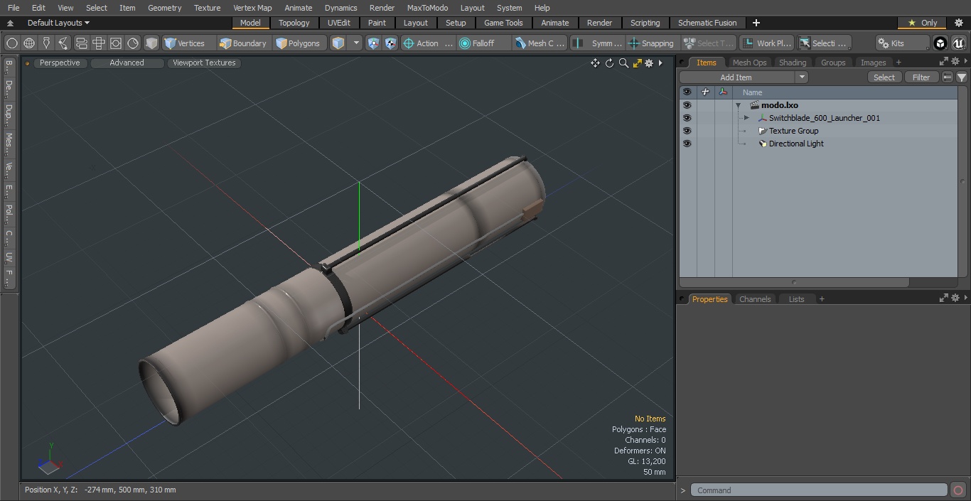 Switchblade 600 Launcher 3D model